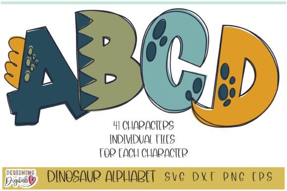 Download Dinosaur SVG Doodle Letters - Dinosaur Collection