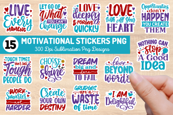 Download Motivational  Sublimation Stickers Png - Stickers png Collection