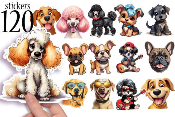 Download Funny Dog Face Printable Stickers PNG - Stickers png Collection