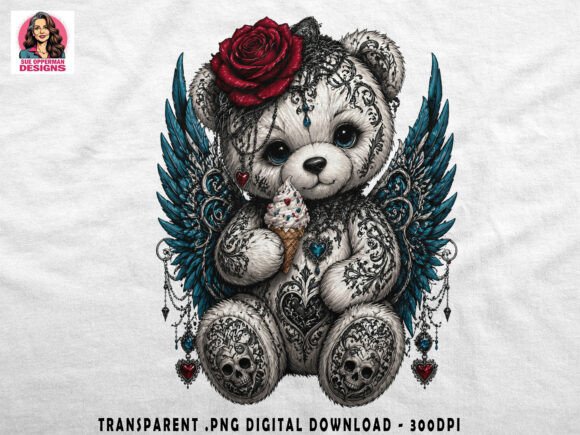 Download Gothic Teddy Bear | Cute Dark Art - Gothic Collection