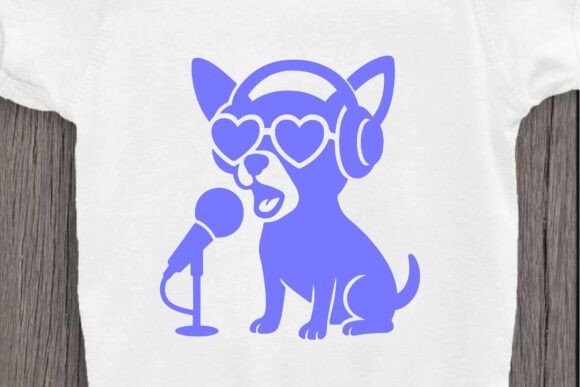 Download Singer Chihuahua SVG Clipart Silhouette - Premium Bundle