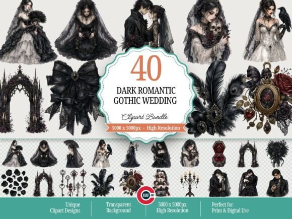 Download Dark Gothic Wedding Bride and Groom - Gothic Collection