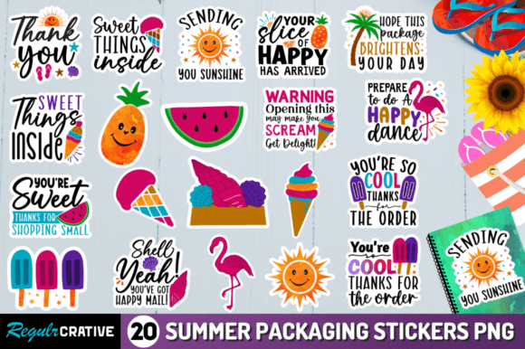 Download Summer Printable Stickers Png Bundle - Stickers png Collection