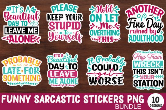 Download Funny Sarcastic Stickers PNG Bundle - Stickers png Collection
