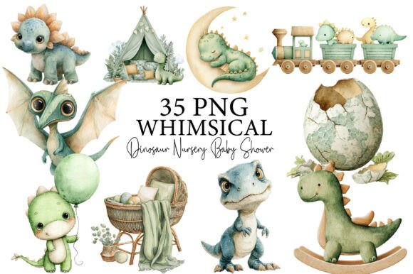 Download Baby Dinosaur Watercolor Bundle - Dinosaur Collection