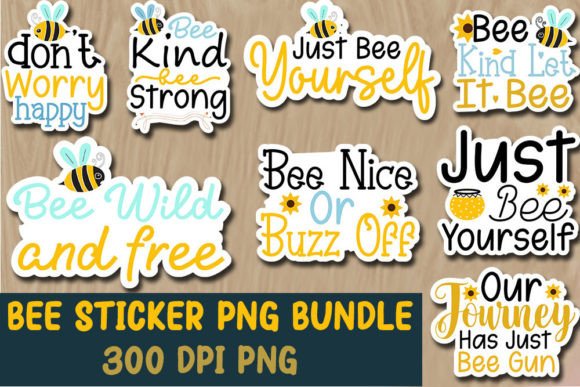 Download Bee Stickers PNG Bundle - Bee stickers Collection